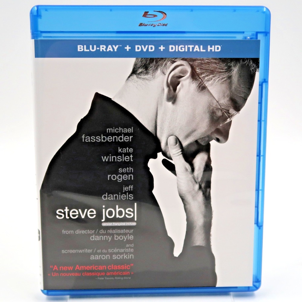 Steve Jobs Blu-ray DVD Digital HD 2016 Movie Michael Fassbender Danny Boyle